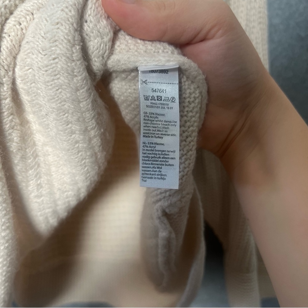 Monsoon Women’s Cream Button-Detail Women's Knit Sweater Size XL - Picture 5 of 7